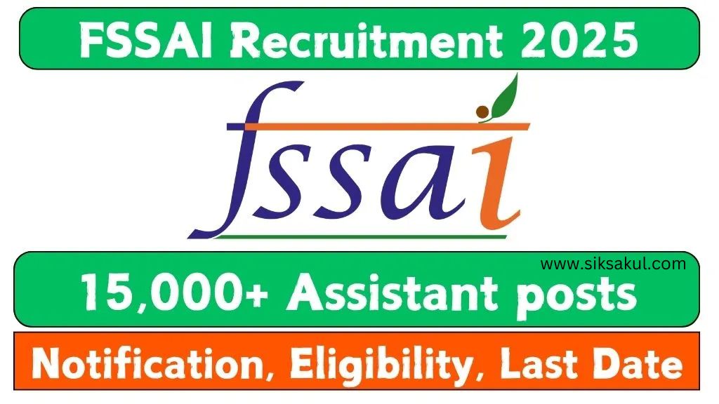 FSSAI Recruitment 2025 Apply Online