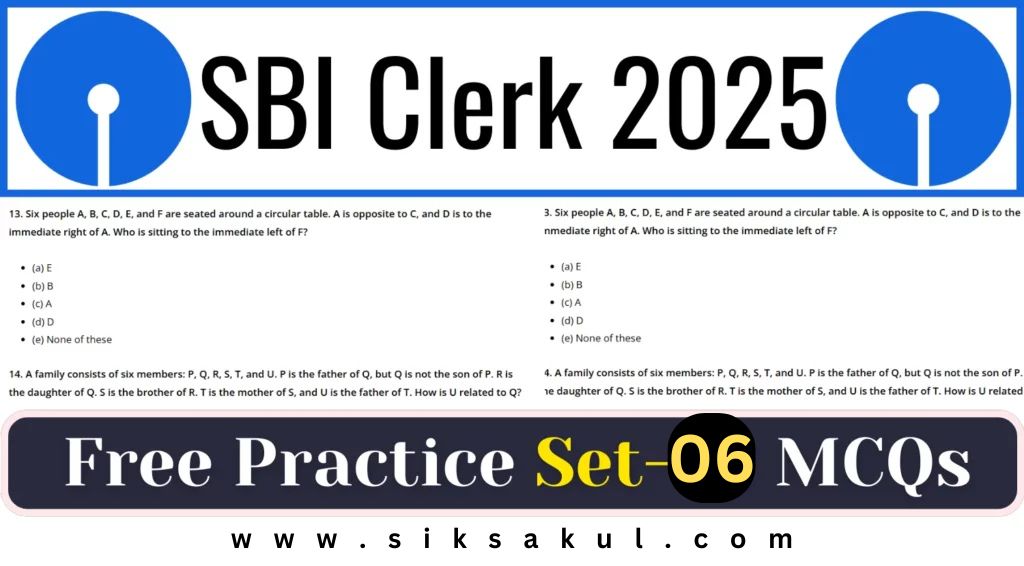 SBI Clerk 2025 MCQ Practice Set – 6