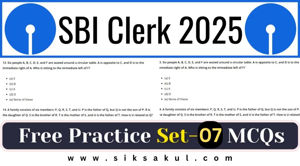 SBI Clerk 2025 MCQ Practice Set – 7