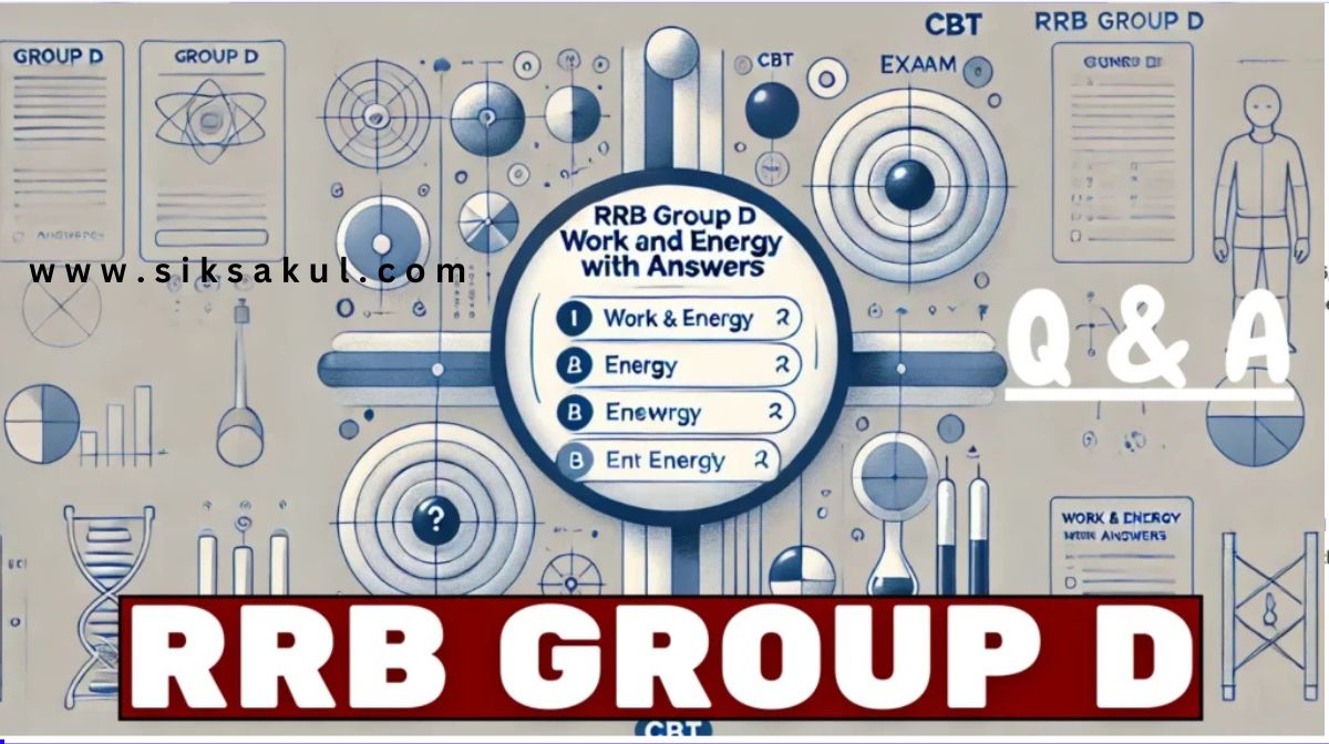 RRB Group D Work and Energy Practice Set for CBT Exam