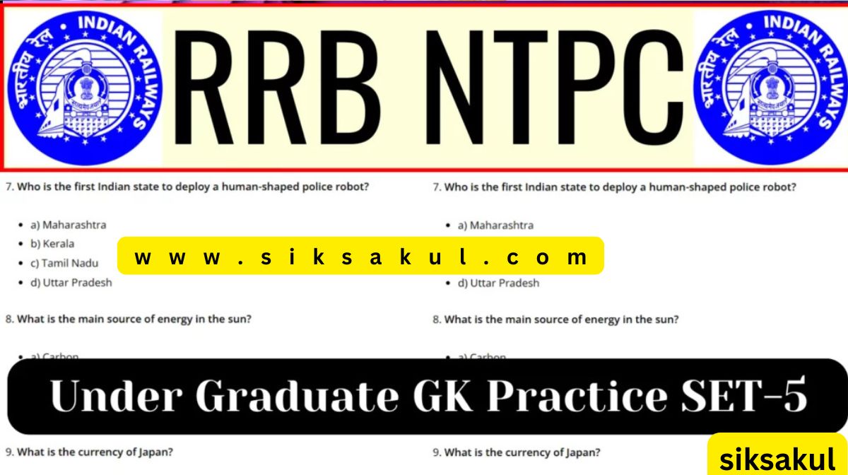 Railway RRB NTPC 2025 UG Level Practice Set-5