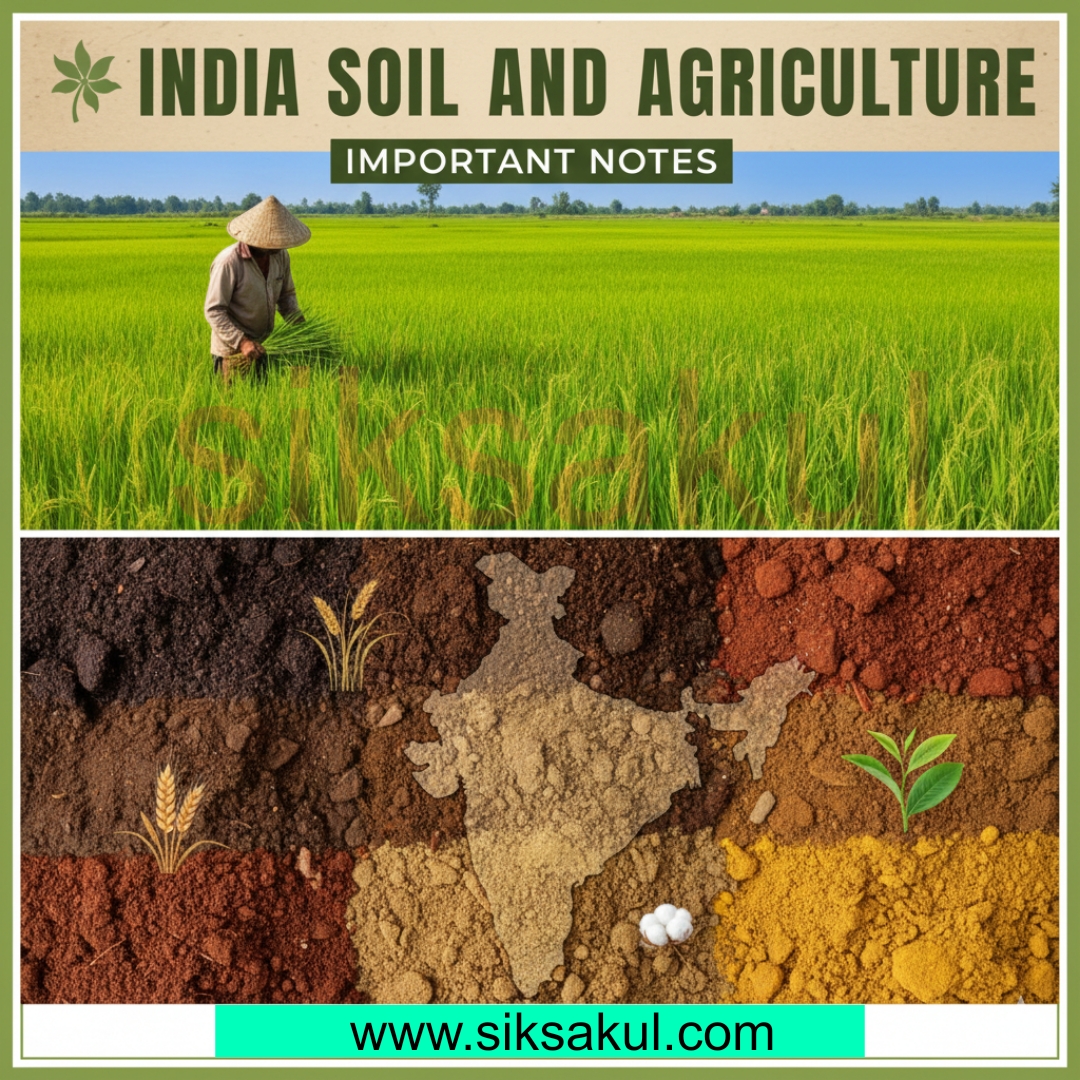 India Soil and Agriculture Important Notes