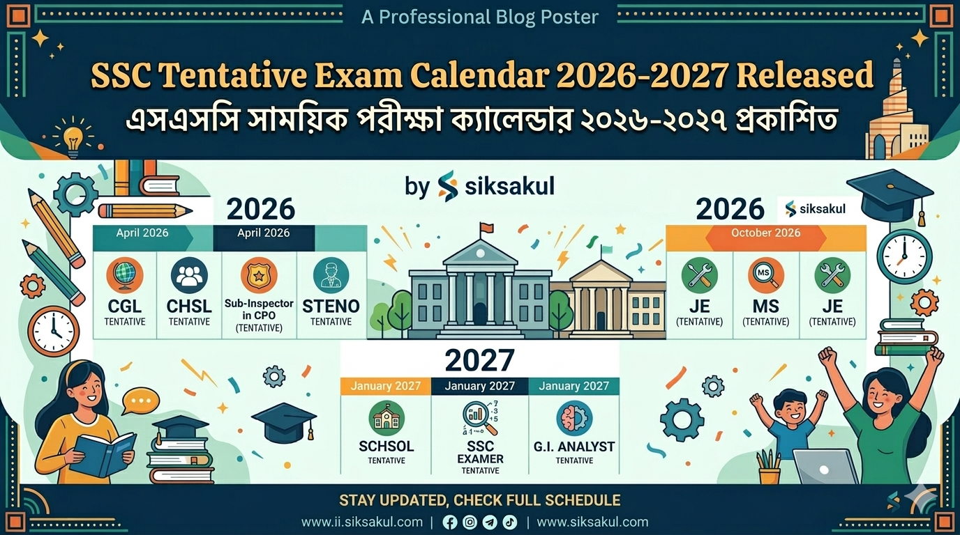 SSC Tentative Exam Calendar 2026–2027 Released
