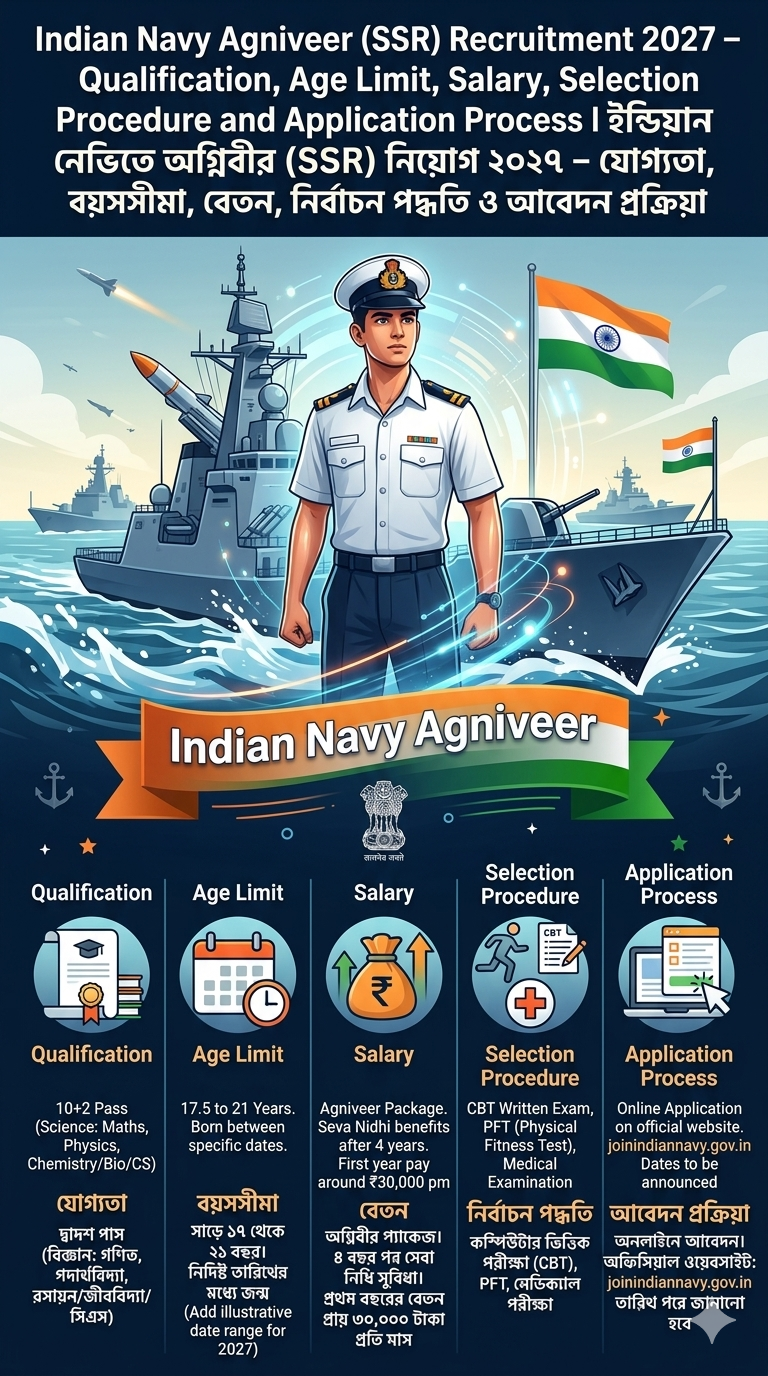 Indian Navy Agniveer (SSR) Recruitment 2027