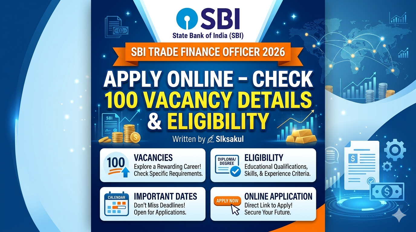 SBI Trade Finance Officer 2026 Apply Online