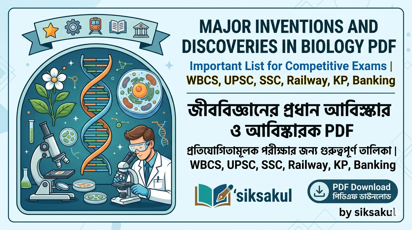 Major Inventions and Discoveries in Biology PDF