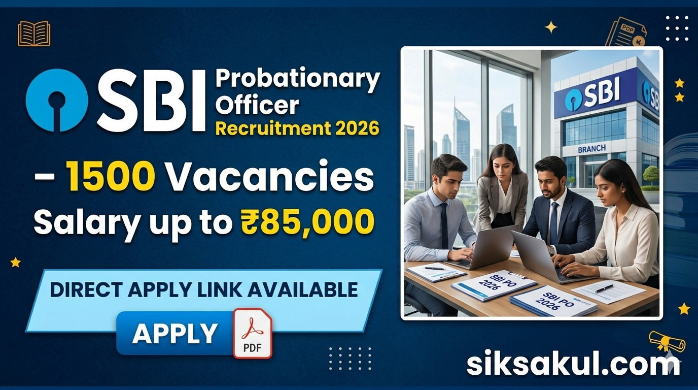 SBI Probationary Officer Recruitment 2026