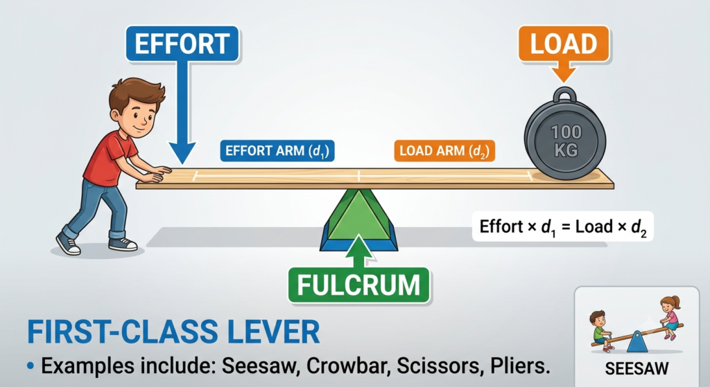 প্রথম শ্রেণীর লিভার (First Class Lever)