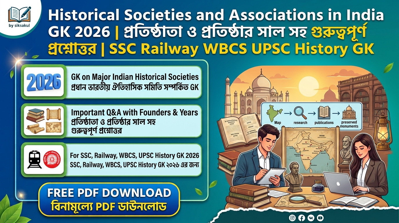 Historical Societies and Associations in India GK