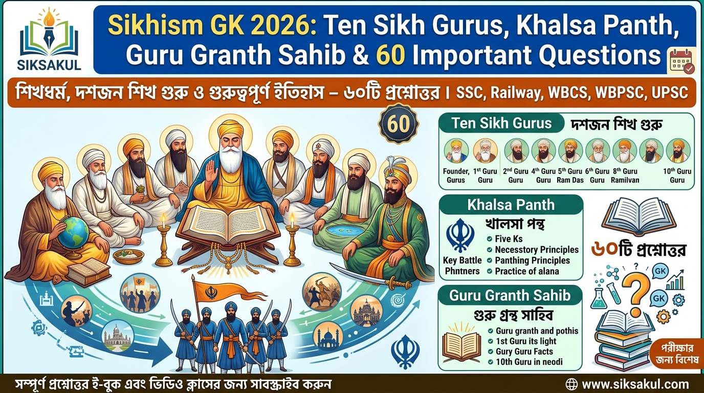 Sikhism GK 2026: Ten Sikh Gurus, Khalsa Panth, Guru Granth Sahib